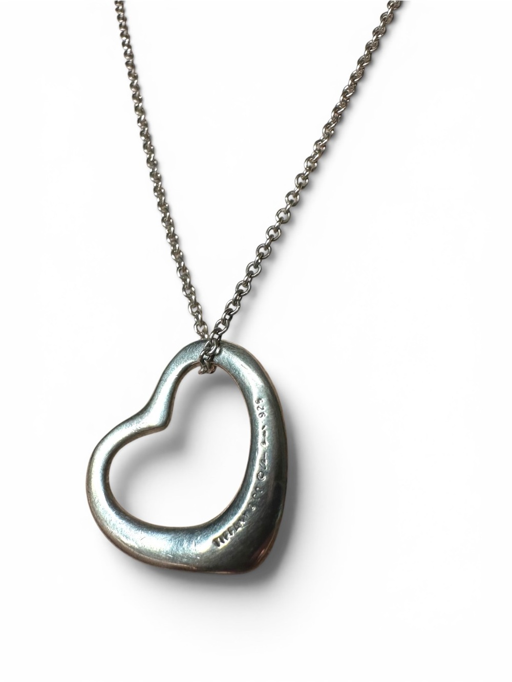 Tiffany & Co. Elsa Peretti Open Heart Necklace Sterling Silver 925 | Tiffany Box